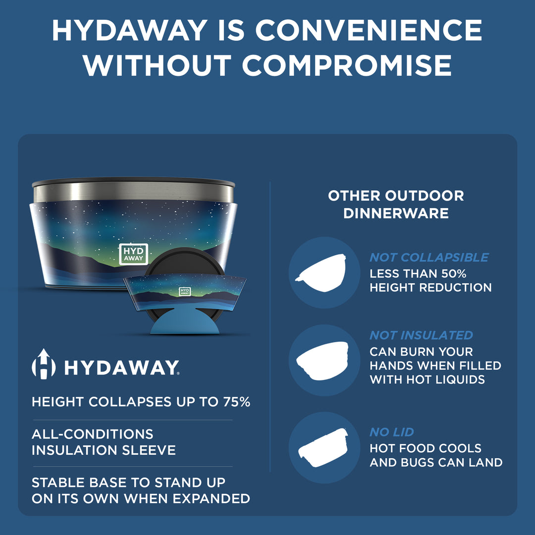 HYDAWAY-Collapsible Insulated Bowl-1Qt-Yukon#color_yukon