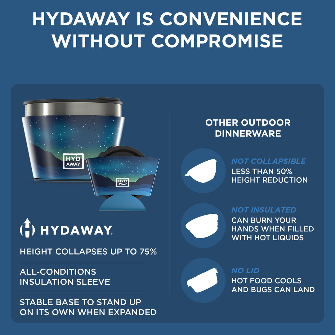 HYDAWAY-Collapsible Insulated Bowl-Yukon#color_yukon