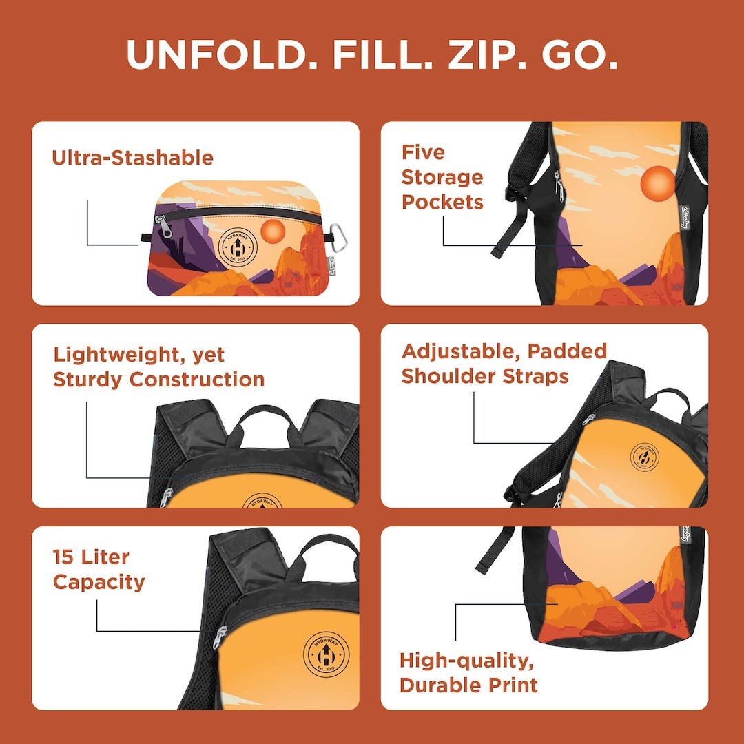 HYDAWAY-Collapsible Travel Backpack-Zion-#color_zion