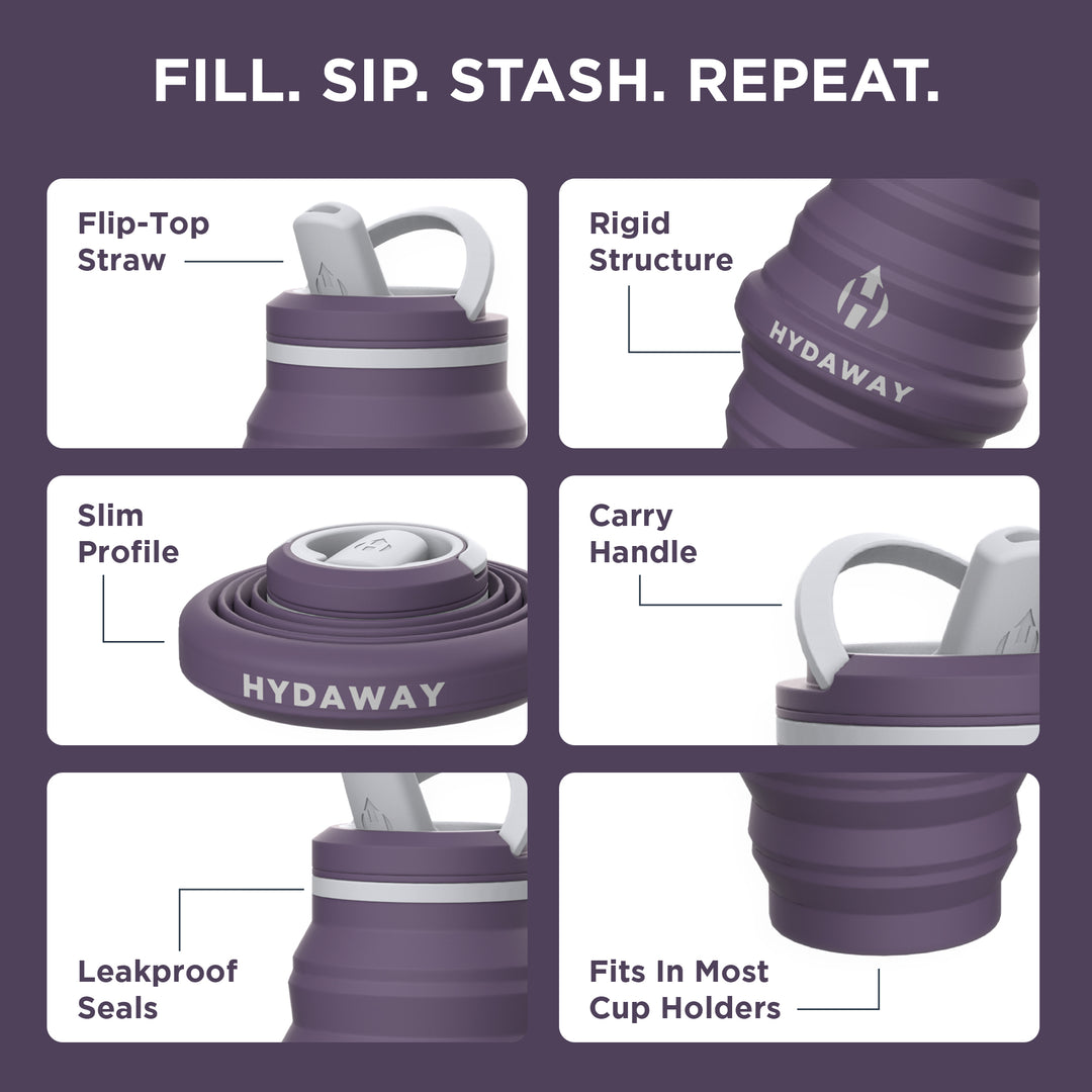 2-Pack Collapsible Water Bottles | 25oz