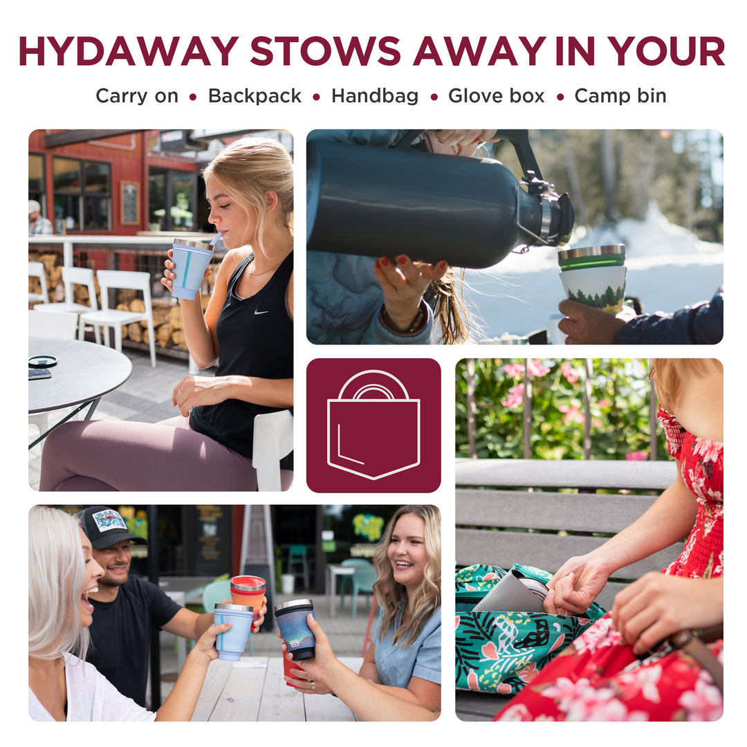 HYDAWAY Collapsible Drink Tumbler-Raspberry#color_raspberry
