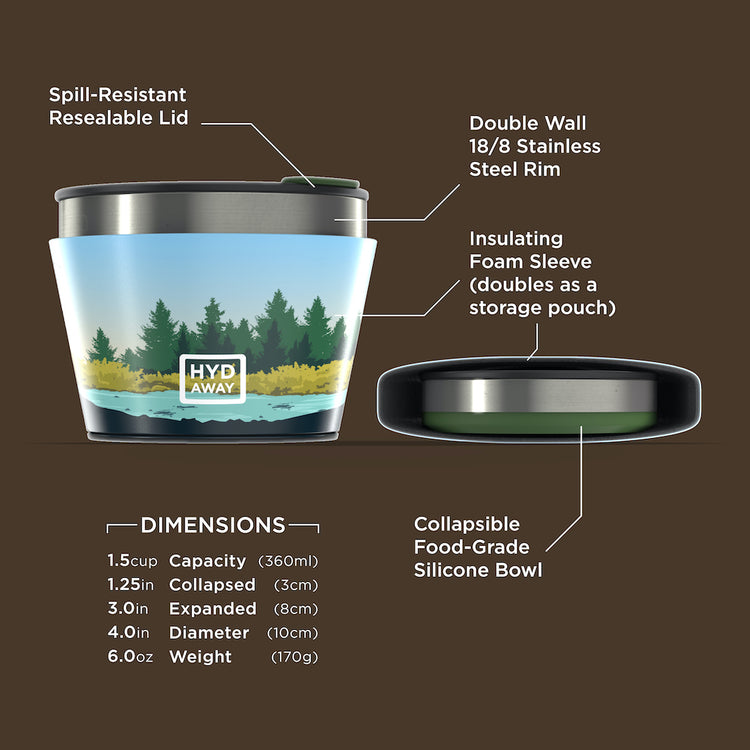 HYDAWAY-Collapsible Insulated Bowl-Metolius#color_metolius