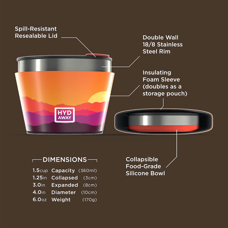 HYDAWAY-Collapsible Insulated Bowl-Mojave#color_mojave