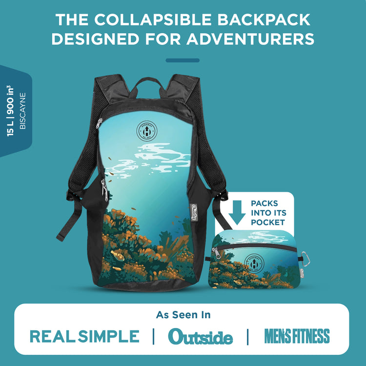 HYDAWAY-Collapsible Travel Backpack-Biscayne-#color_biscayne