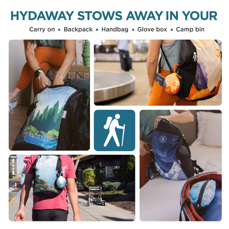 HYDAWAY-Collapsible Travel Backpack-Biscayne-#color_biscayne