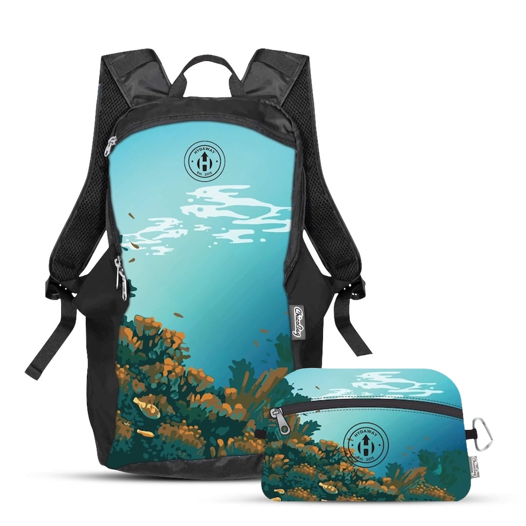 HYDAWAY-Collapsible Travel Backpack-Biscayne-#color_biscayne