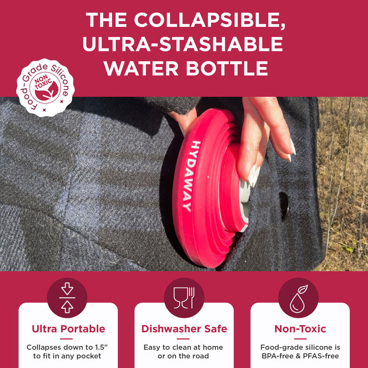 HYDAWAY-Collapsible-Water-Bottle-Raspberry-25oz#color_raspberry