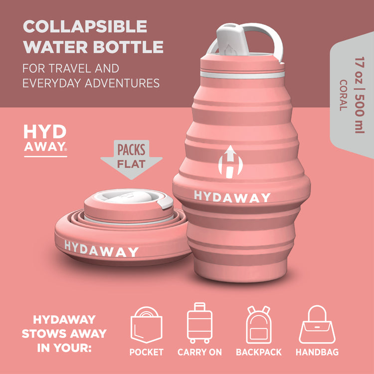 HYDAWAY-Collapsible-Water-Bottle-coral-17oz#color_coral