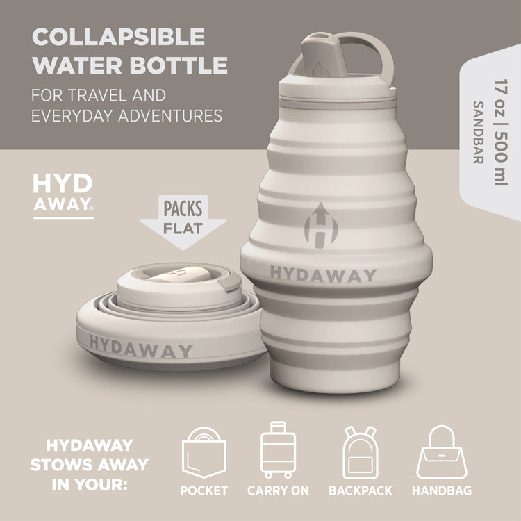 HYDAWAY-Collapsible-Water-Bottle-sandbar-17oz#color_sandbar